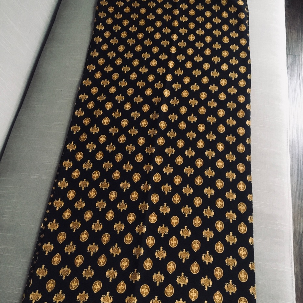 Black Silk scarf with Gianni Versace style print!!